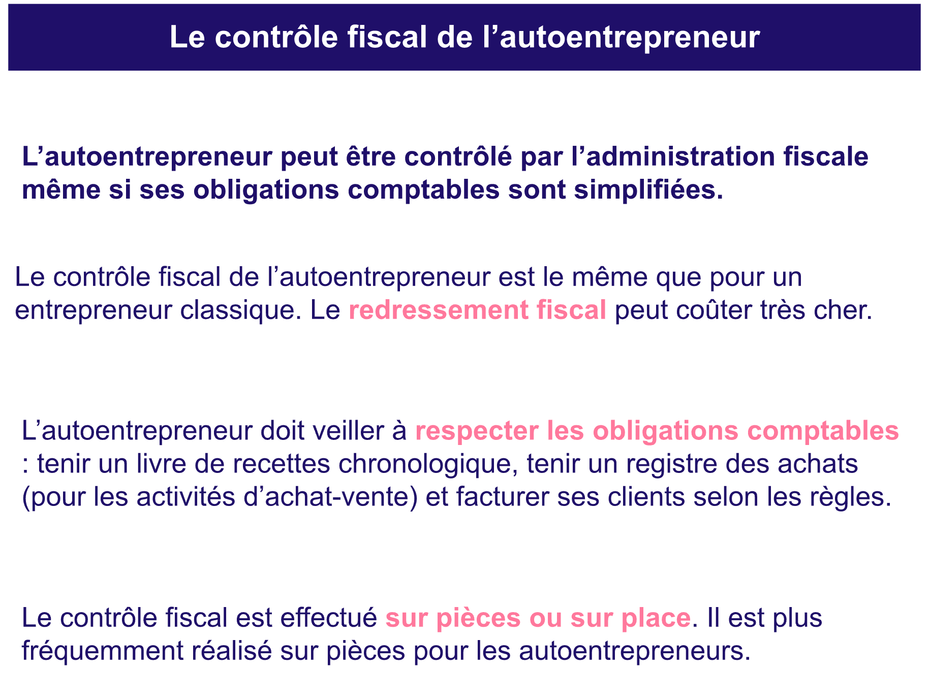 Contrôle fiscal autoentrepreneur