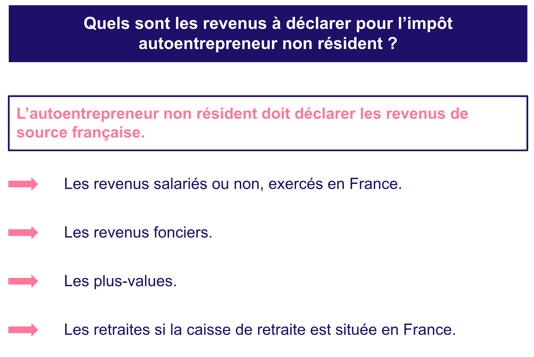 Impot sur le revenu autoentrepreneur non resident