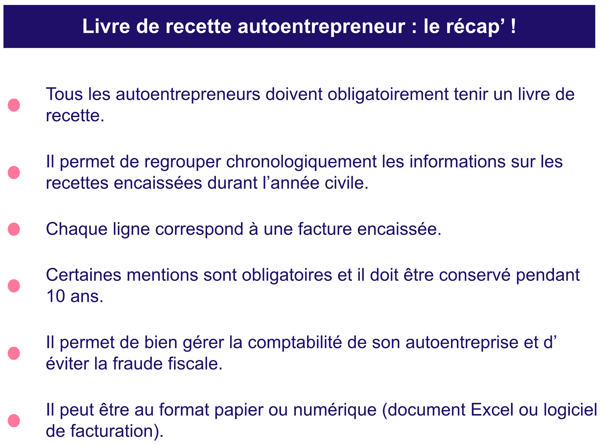 Livre recettes autoentrepreneur gratuit