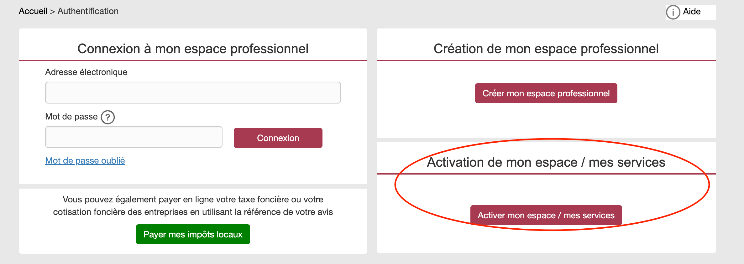 Ou rentrer les codes activations du SIE ?