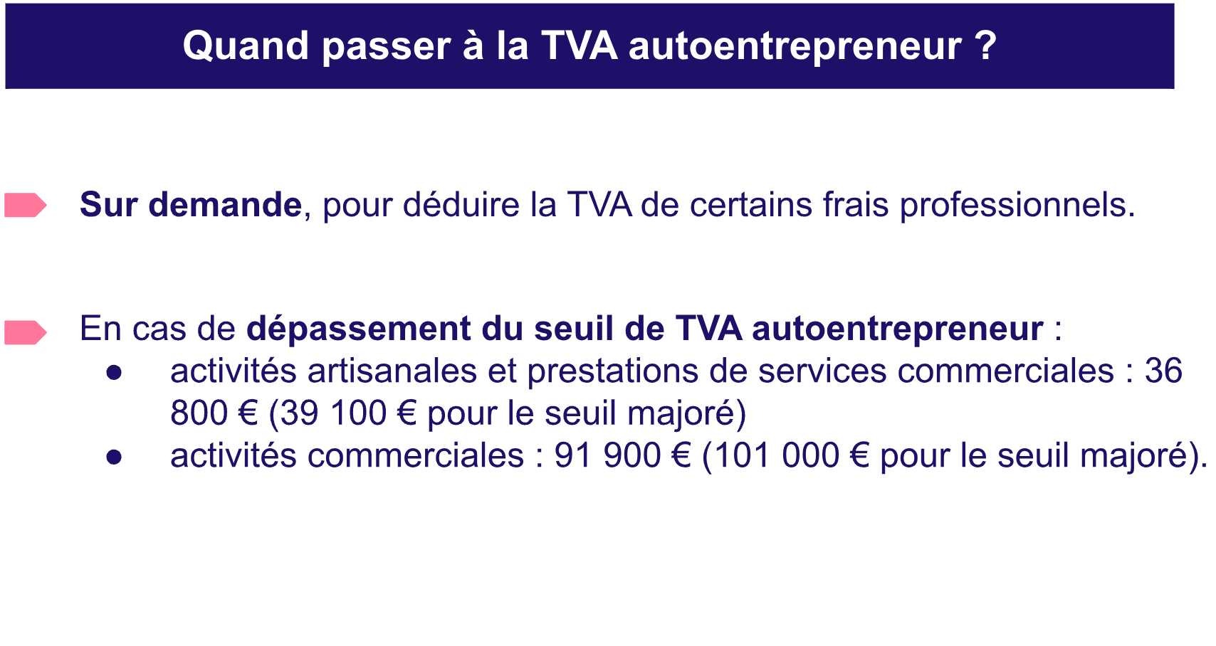 Quand passer à la TVA auto entrepreneur ?