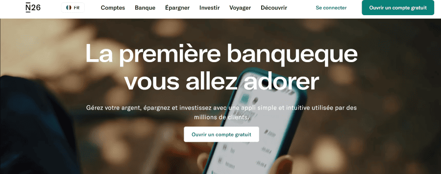 Page d’accueil de n26.com