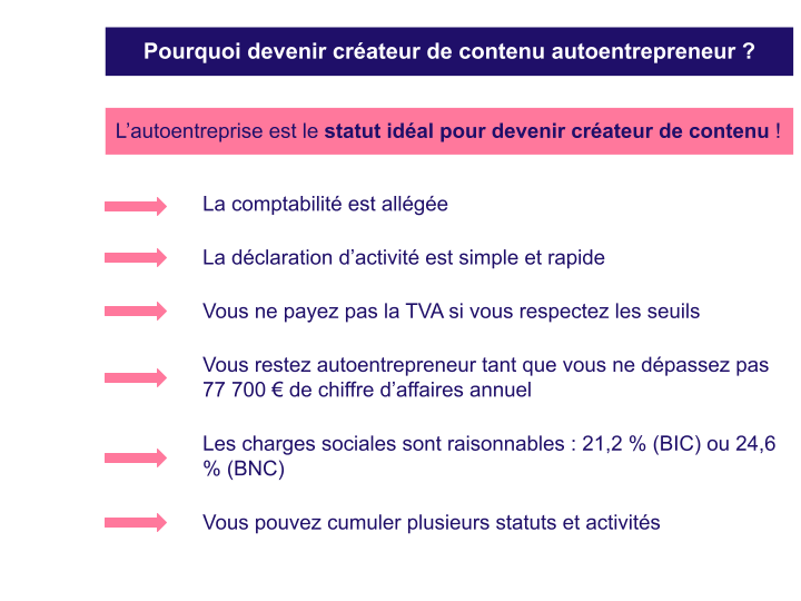 Pourquoi devenir créateur de contenu autoentrepreneur ?