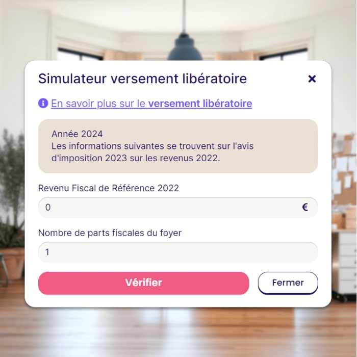 simulation versement libératoire
